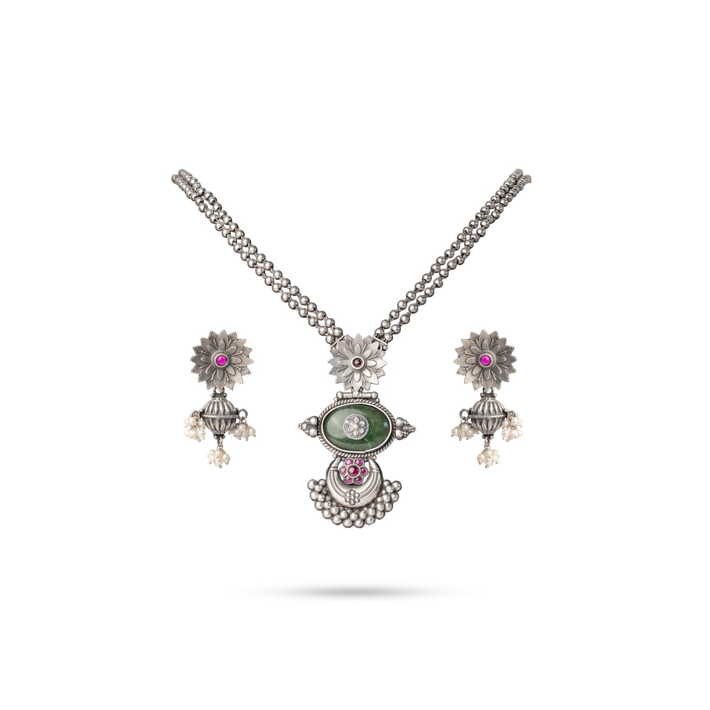 925 Modern Bloom Necklaces with Earring