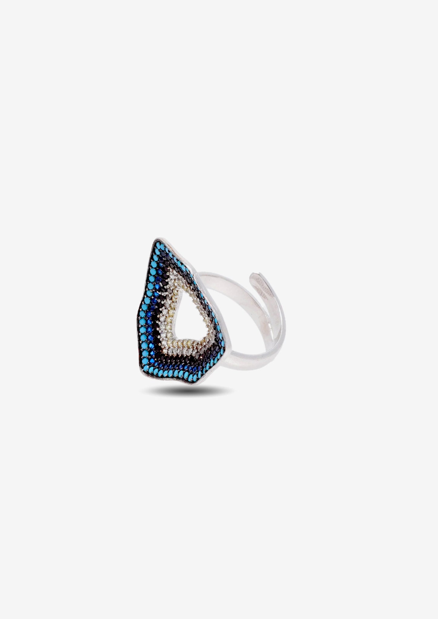 925 Silver Evil Eye Ring image 1