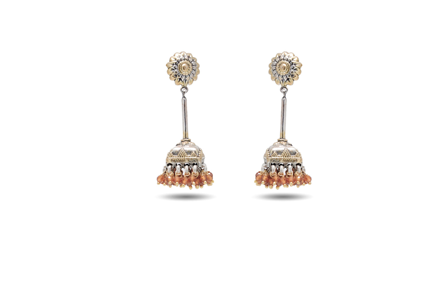925 Silver Gold plated Mini Jhumki image 0