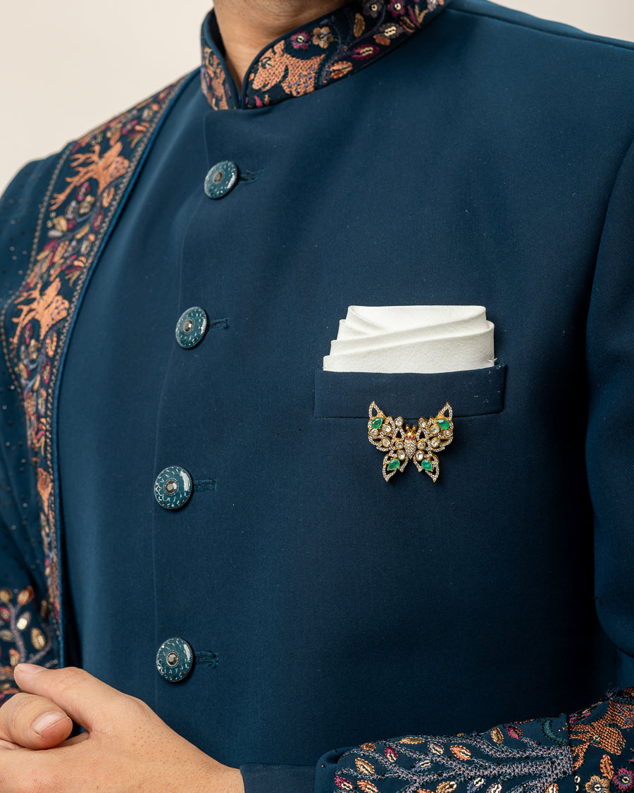 The Mariposa Emerald Butterfly Brooch