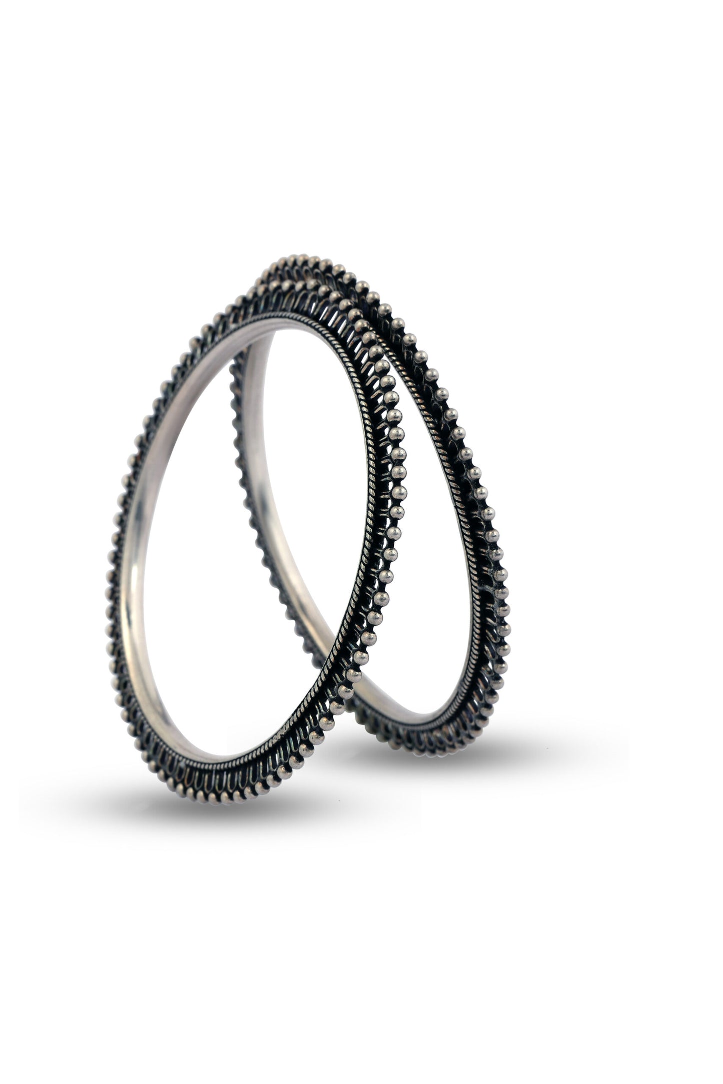 Sterling Silver Carved Bangle image 1