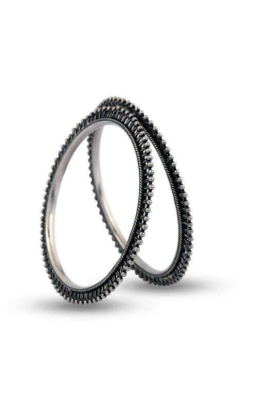 Sterling Silver Carved Bangle image 1