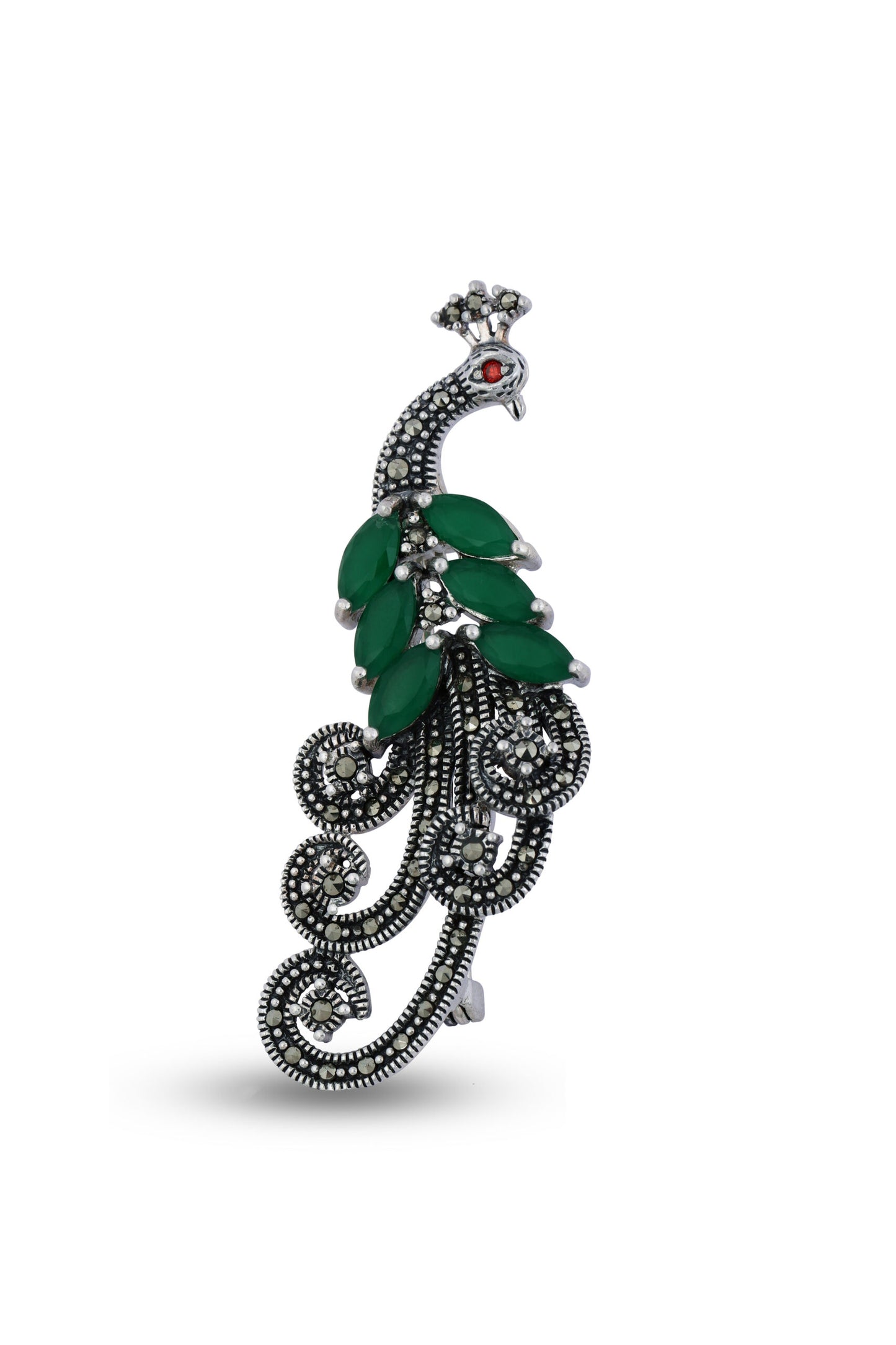 Sterling Silver Peacock Broch image 0