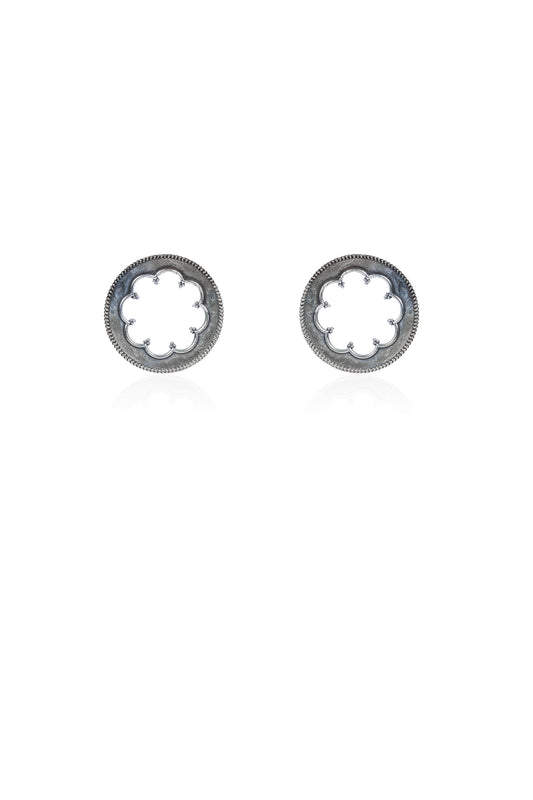 925 Silver Clover Cut-out Stud Earrings