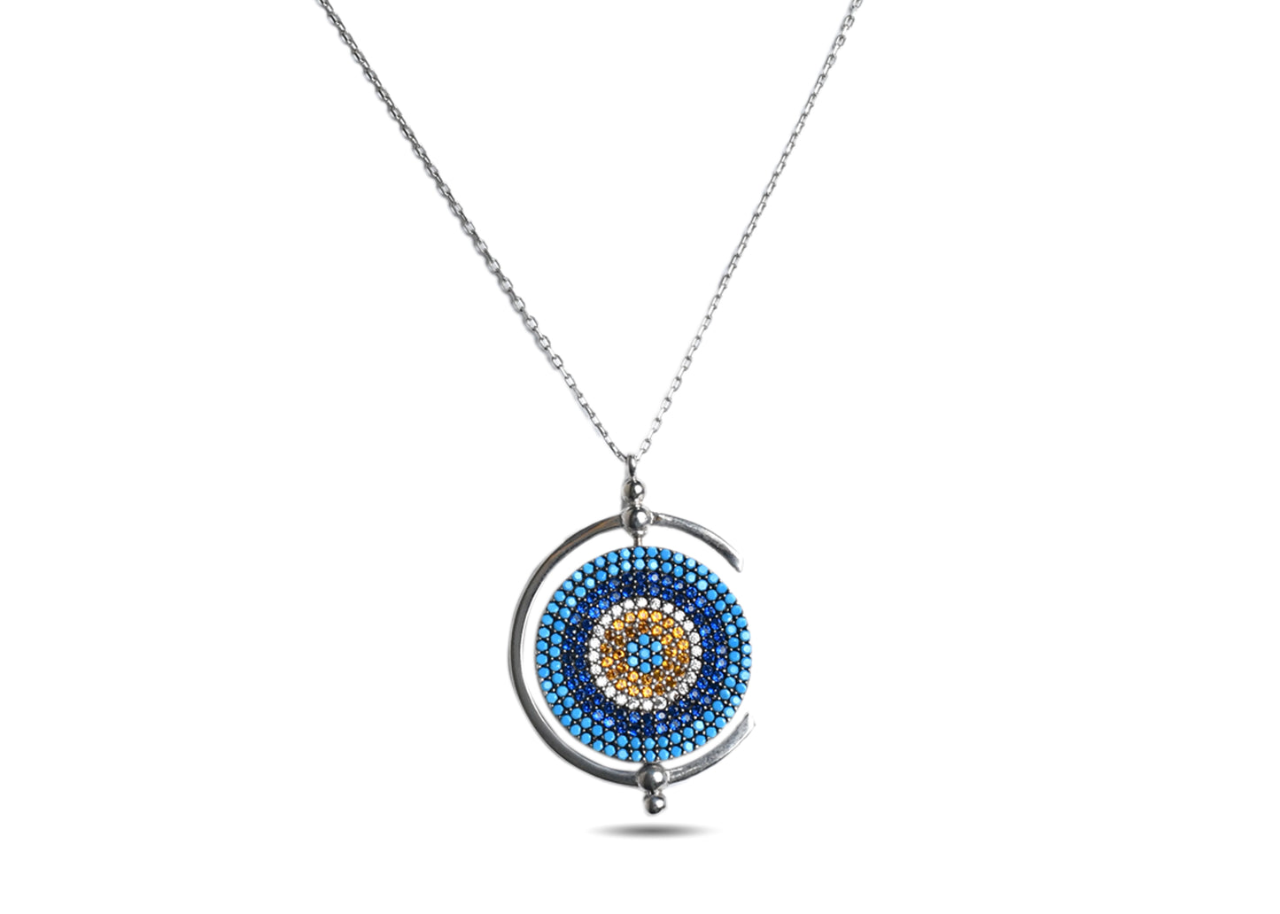 925 Silver Evil Eye Pendant image 1