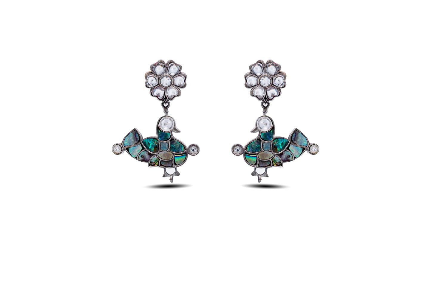 925 Silver Peacock Earring image 0