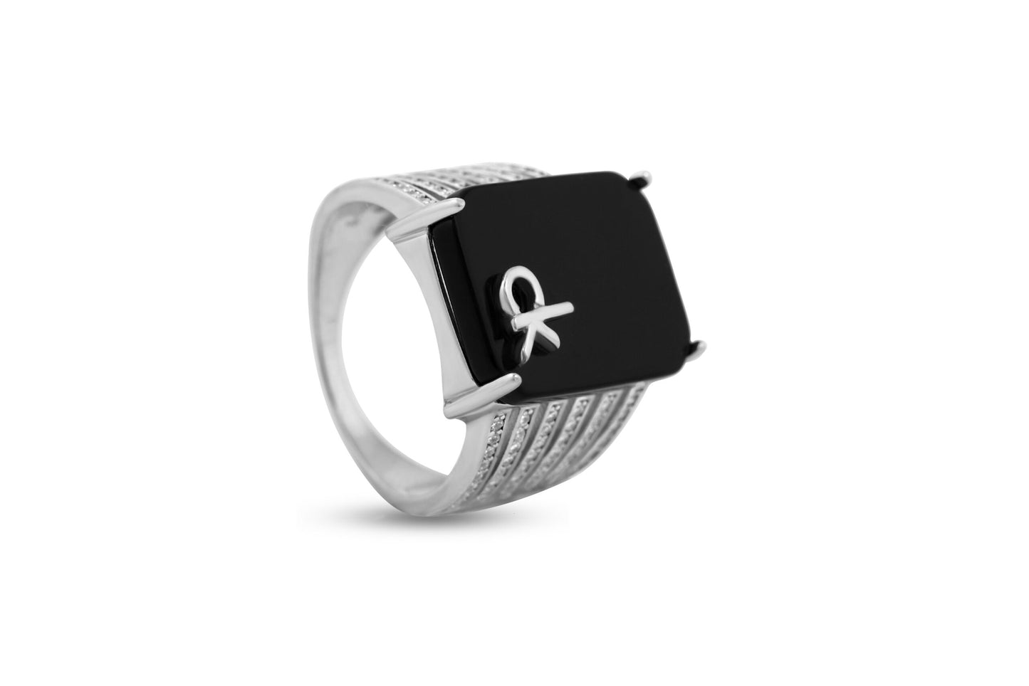Chimoda Sterling Silver Onyx Stone Ring image 2