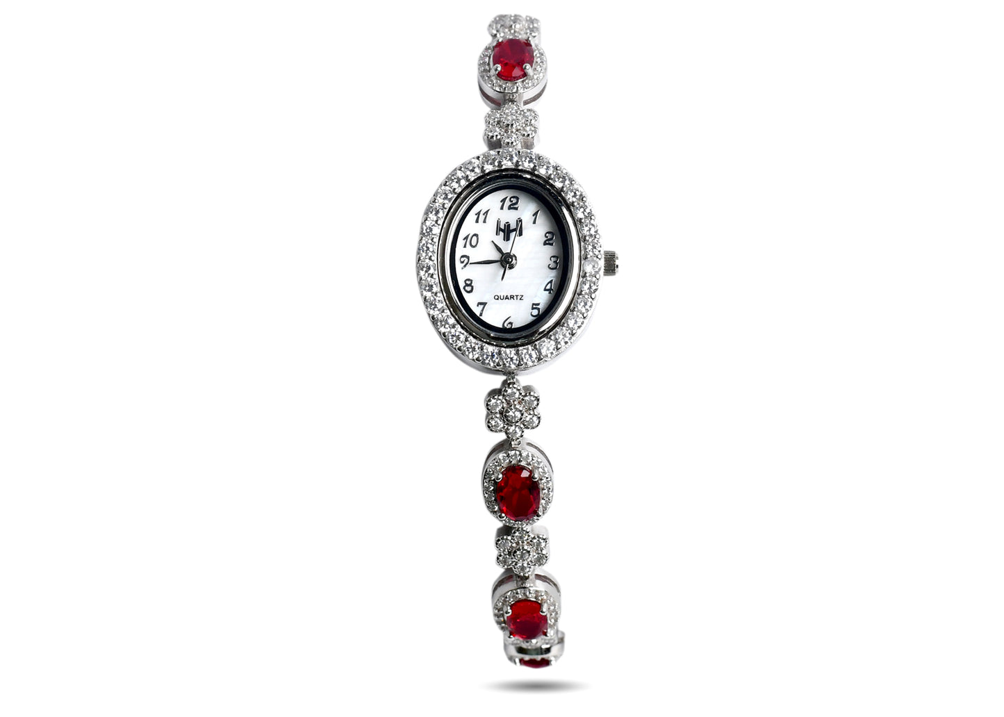 925 Silver Red and AD Stone Watch image 0