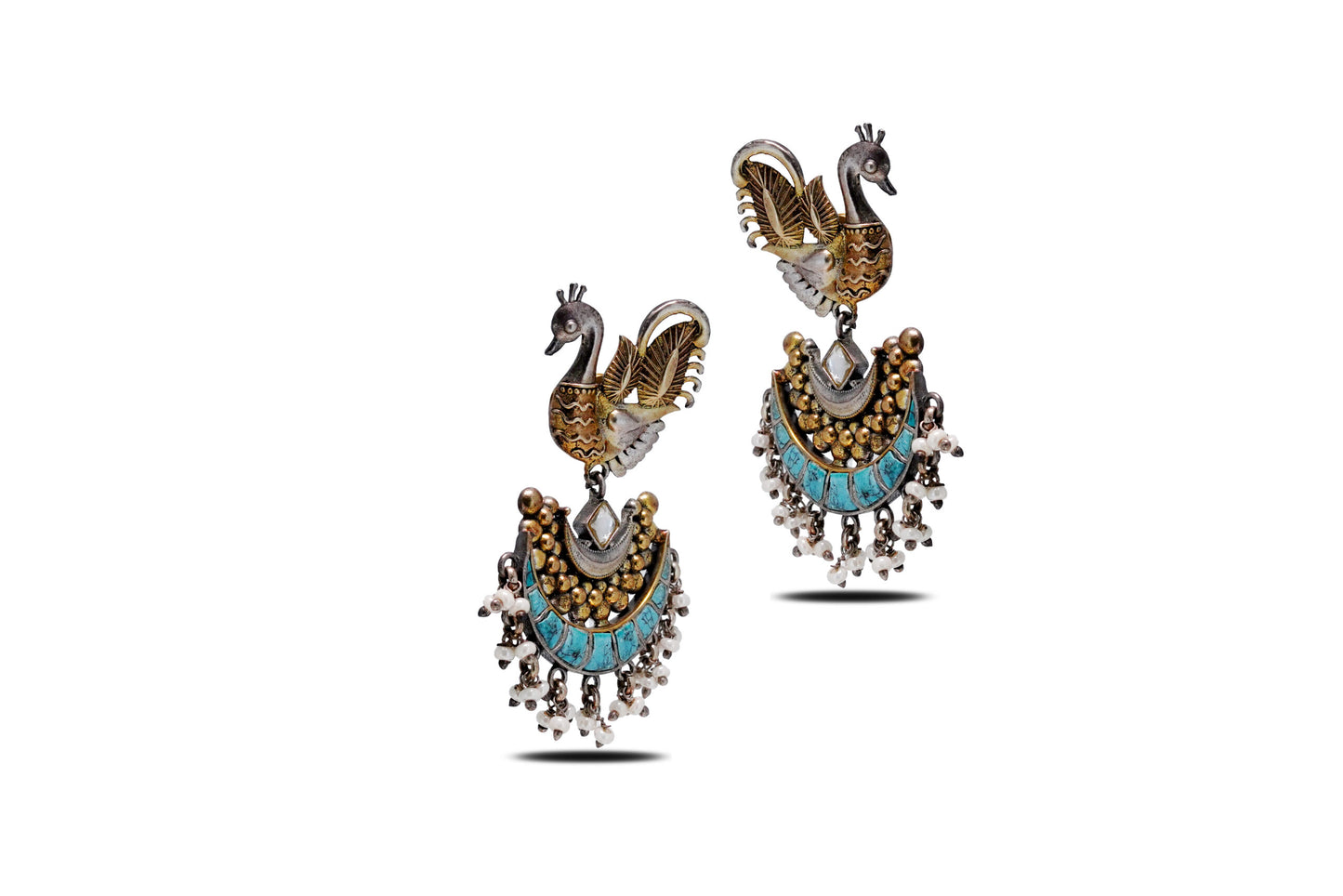 925 Silver Elegant peacock Earring image 2