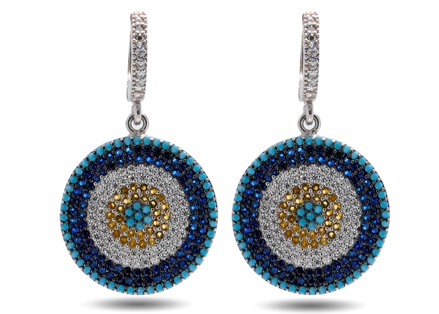 925 Silver Evil Eye Earring image 0