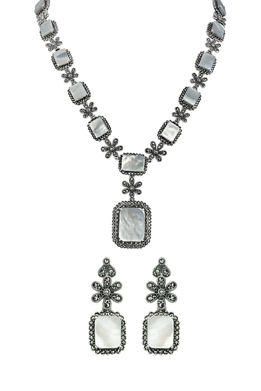 Silver 925 Stone Stud Set