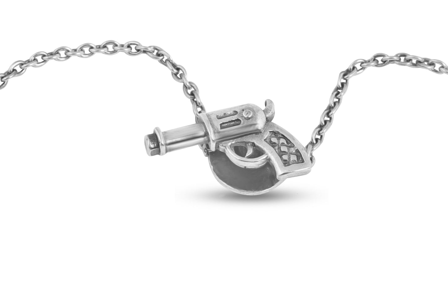 Sterling Silver Pistol Design Kurta Button image 0
