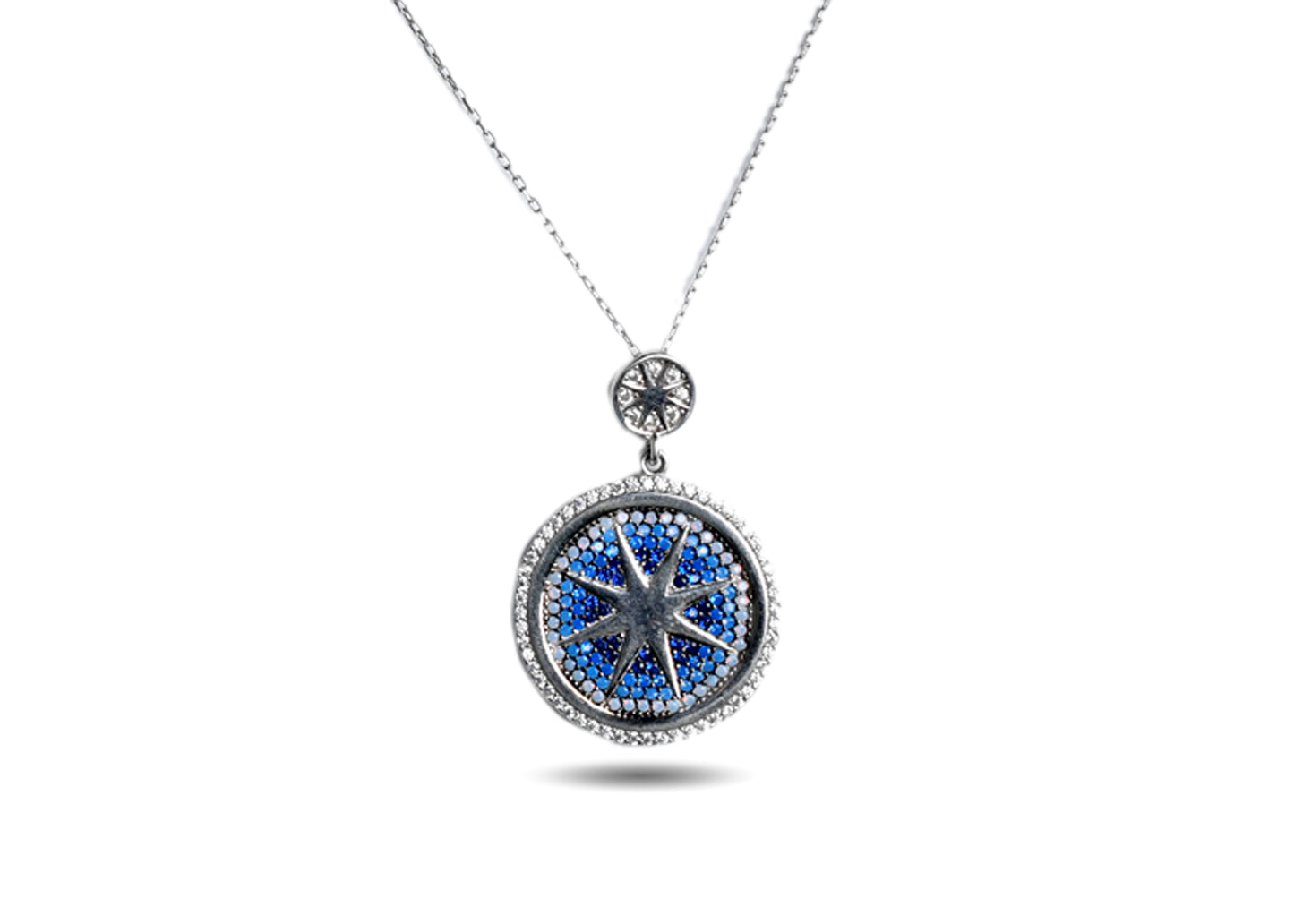 925 Silver Evil Eye Pendant image 1
