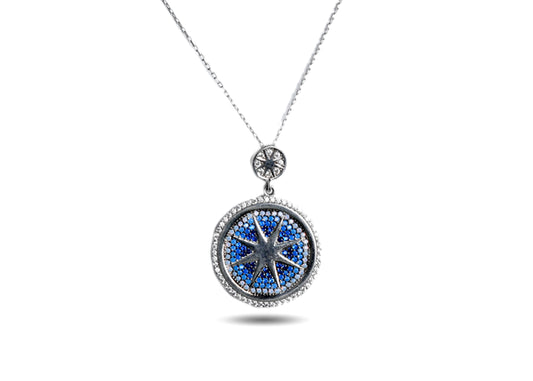925 Silver Evil Eye Pendant image 1