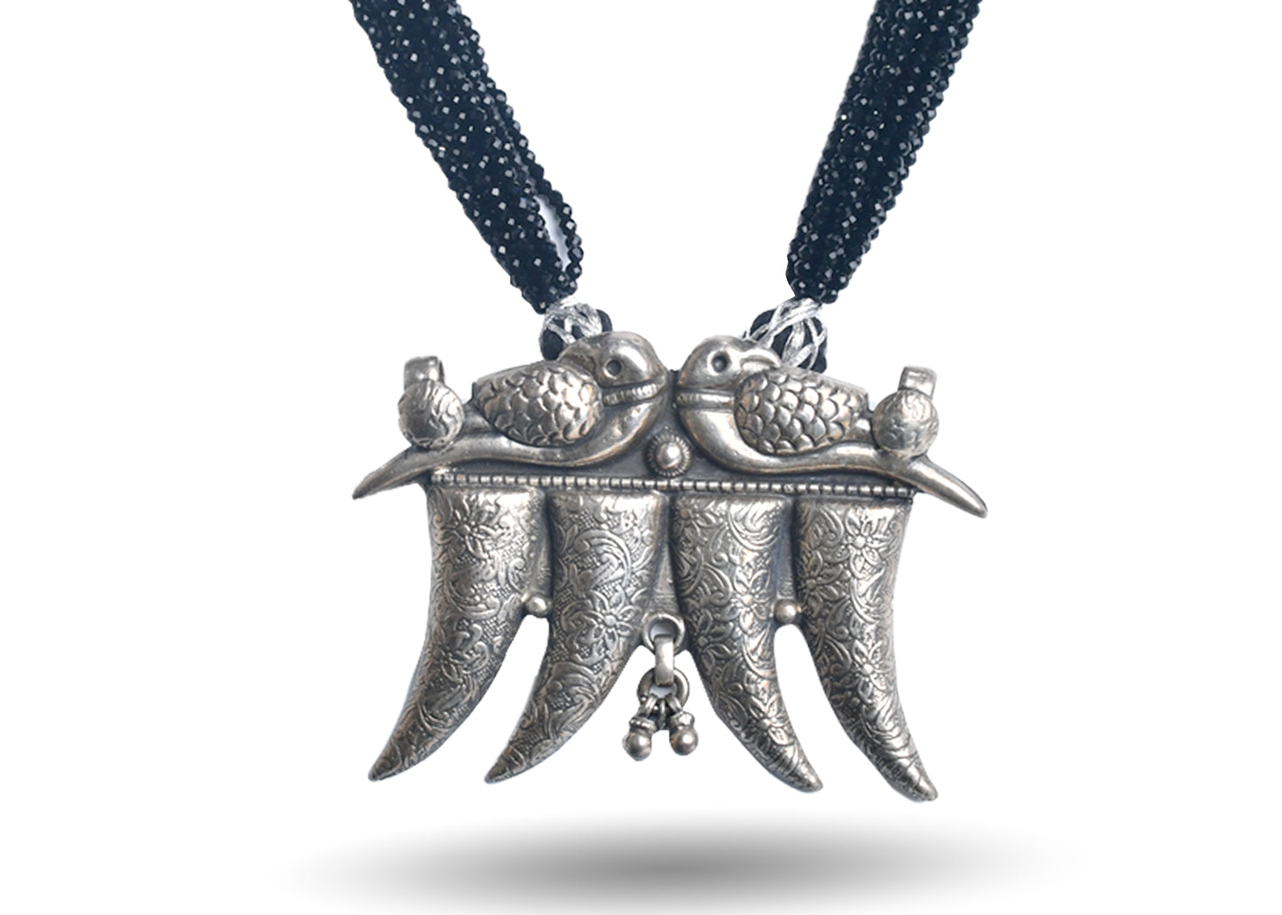 925 Silver Bird Claw Necklace image 1