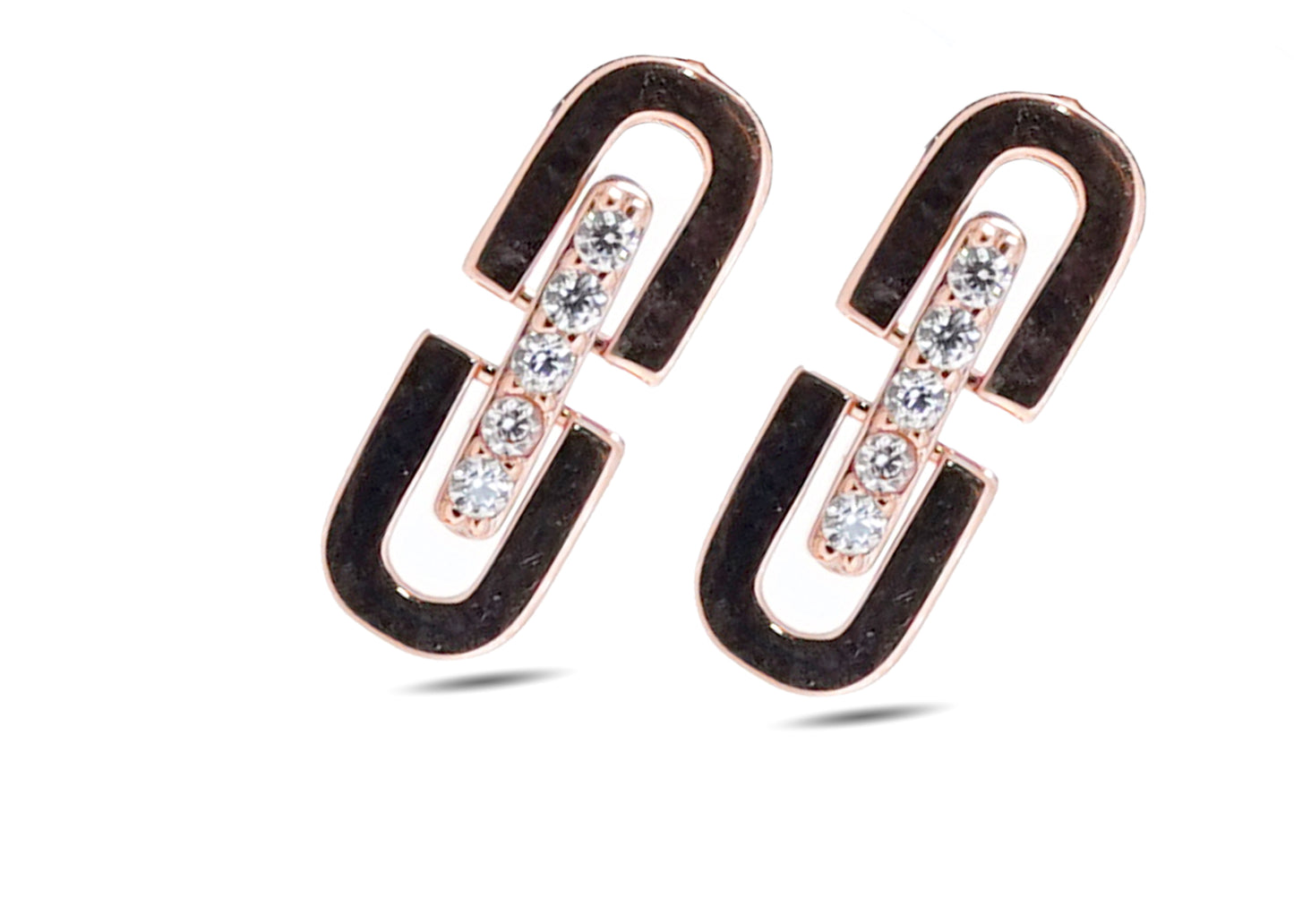 925 Silver Rose Gold Plated With Earring Necklace Set image 2