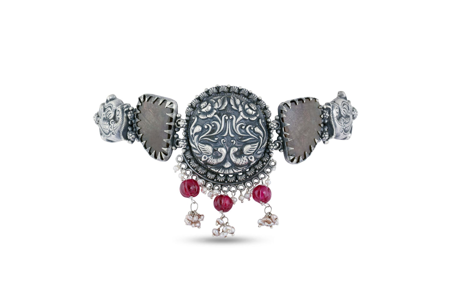 Pink Stone Sterling Silver Set image 1