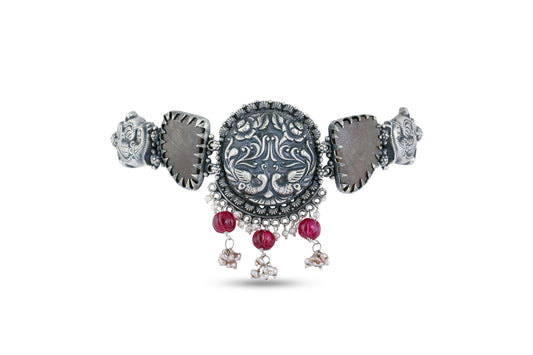 Pink Stone Sterling Silver Set image 1