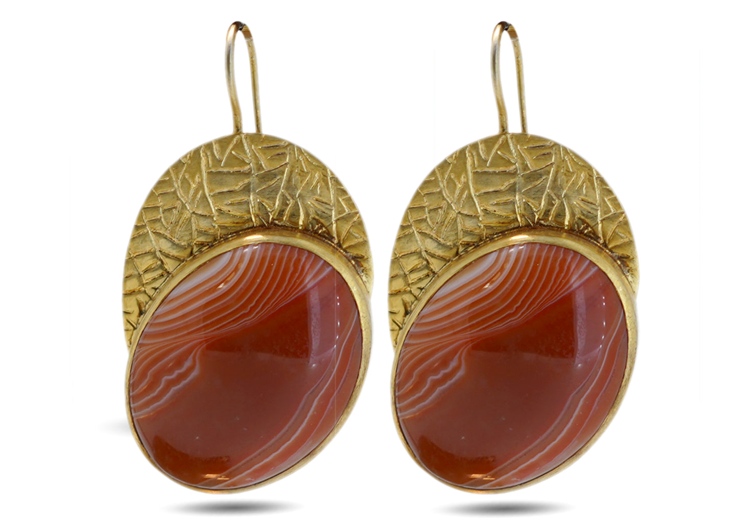 92.5 Silver Golden Wave Earrings image 0