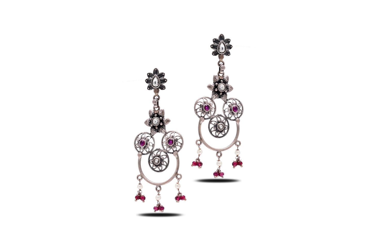 925 Silver Dangler Earrings image 1
