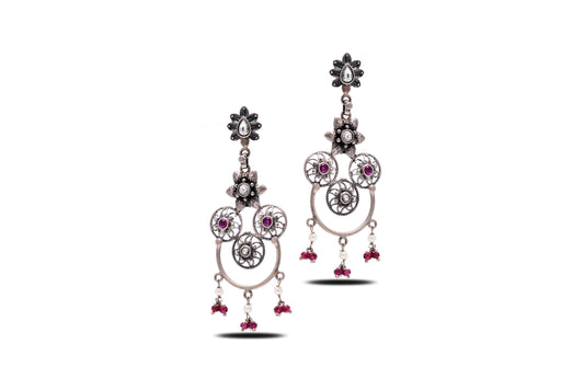 925 Silver Dangler Earrings image 1