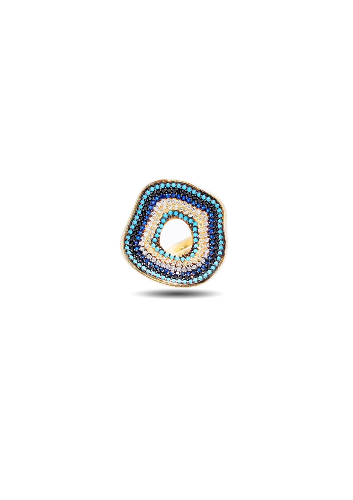 925 Silver Modern Evil Eye Ring image 0