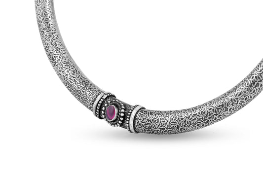 925 Antique Silver Hasli Necklace image 1