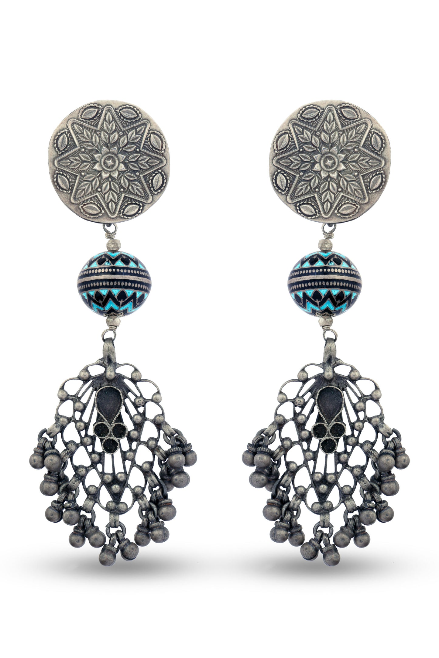 Pure Silver Heavy Dangle Earring image 2
