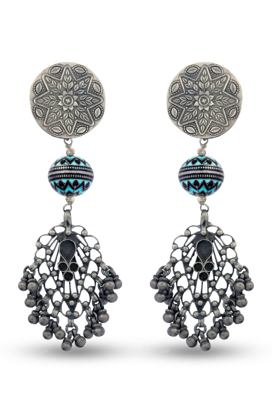 Pure Silver Heavy Dangle Earring image 2