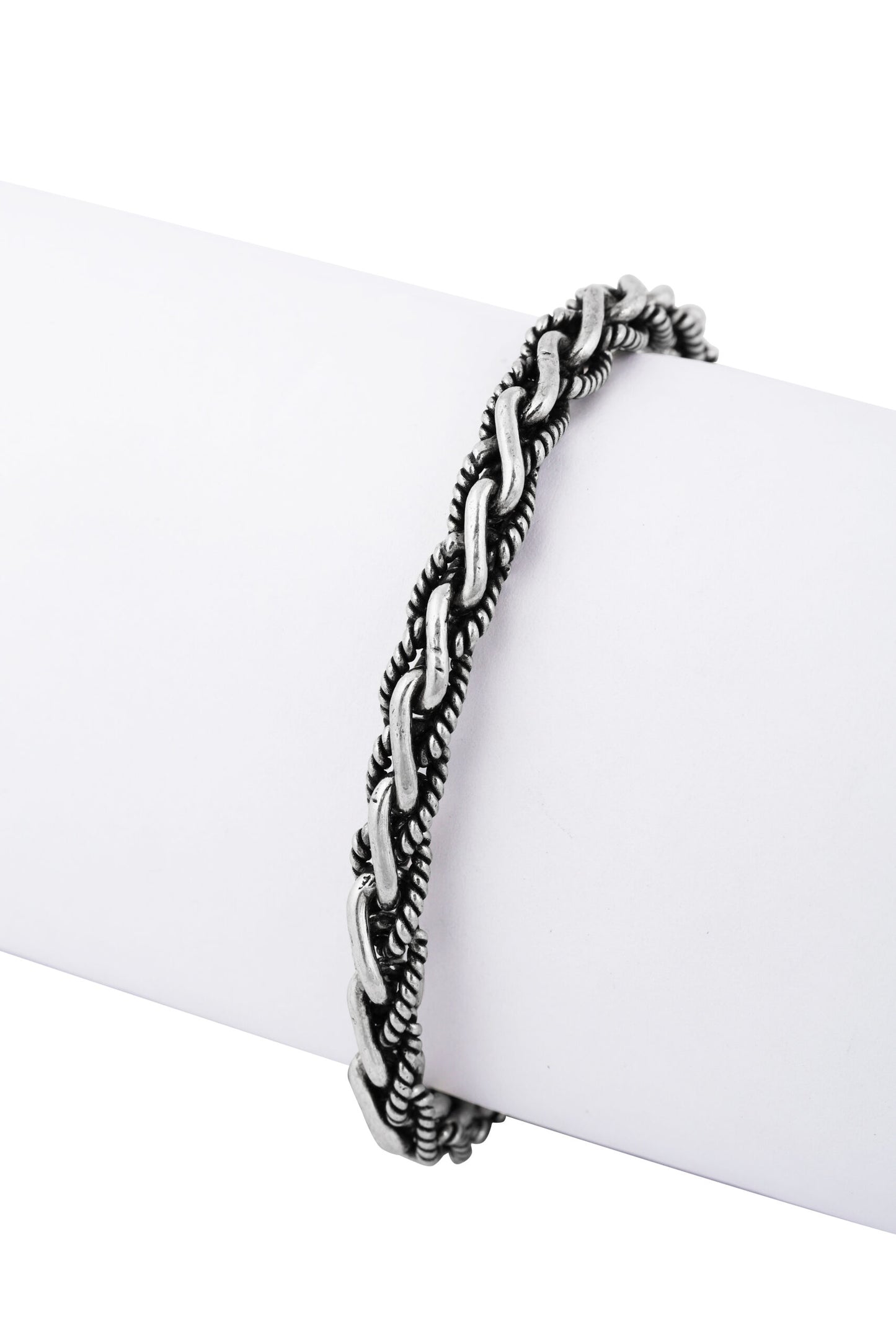 Round Silver Weave Bracelet image 0