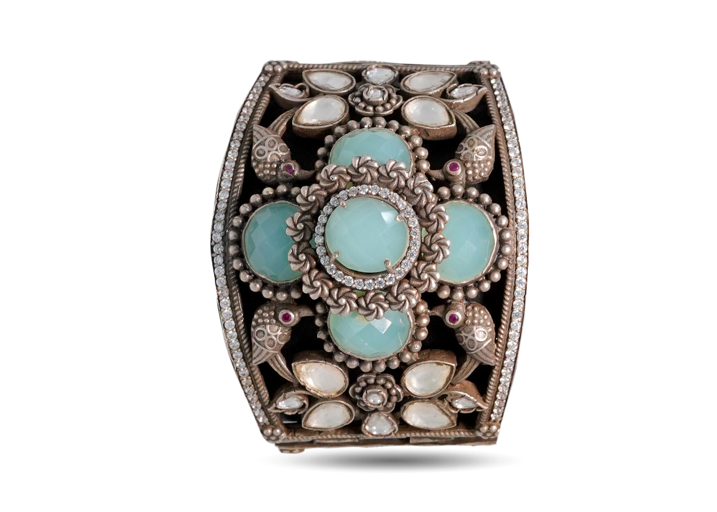 92.5 Silver Classic Mint Jewel Bracelet image 0