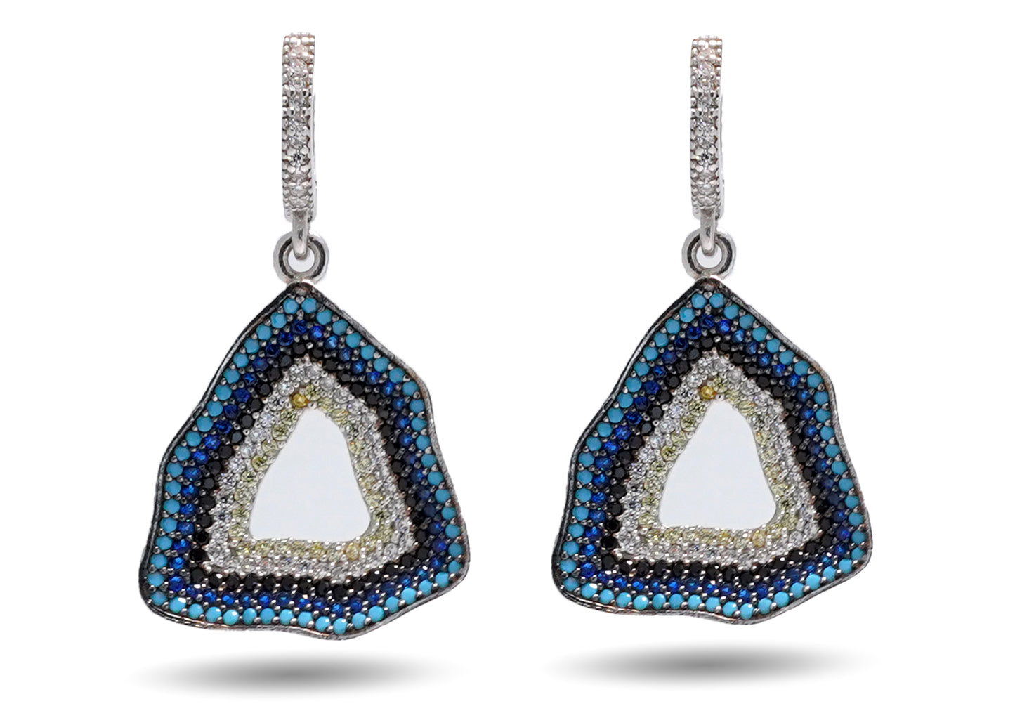 925 Silver Evil Eye Turkish Earring image 0