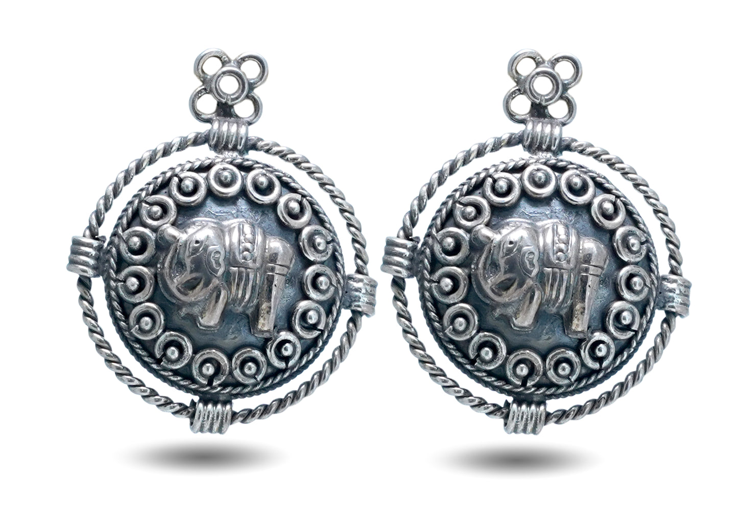 92.5 Silver Antique Finish Earrings image 0