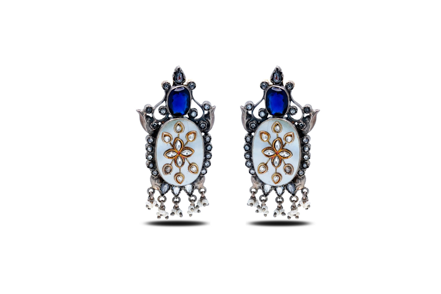 925 Silver Traditional Indian Jhumkas image 0