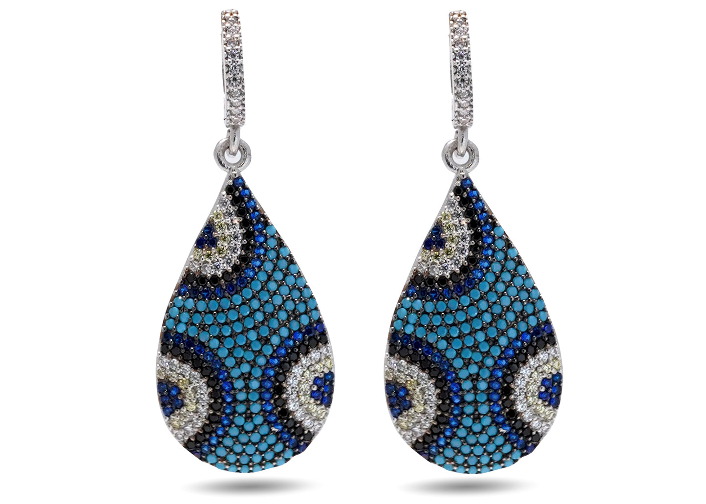 925 Silver Evil Eye Earring image 0