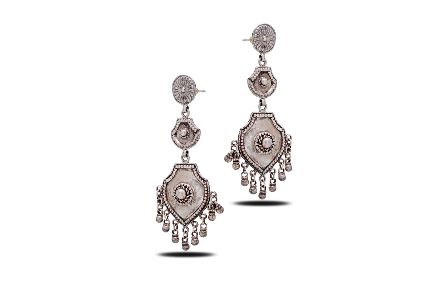 925 Silver Regal Crest Earrings image 1