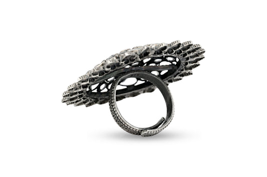 Silver 925 Stones Embellished Ring image 1