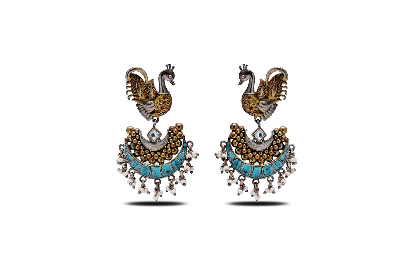 925 Silver Elegant peacock Earring image 0