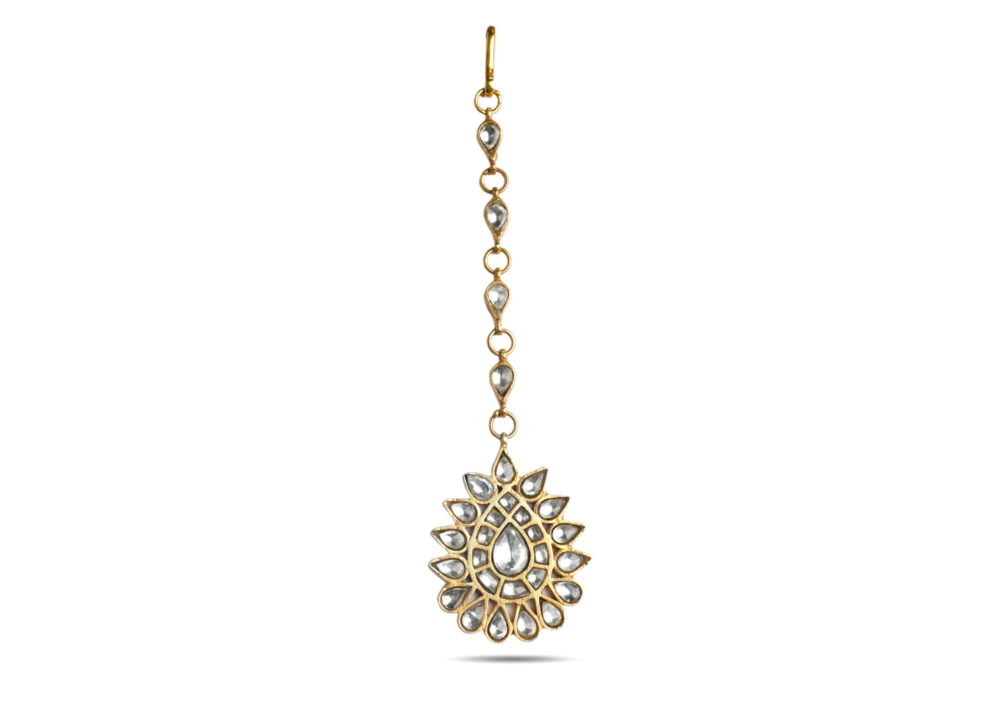 925 Silver Gold Plated Maang Tikka image 0