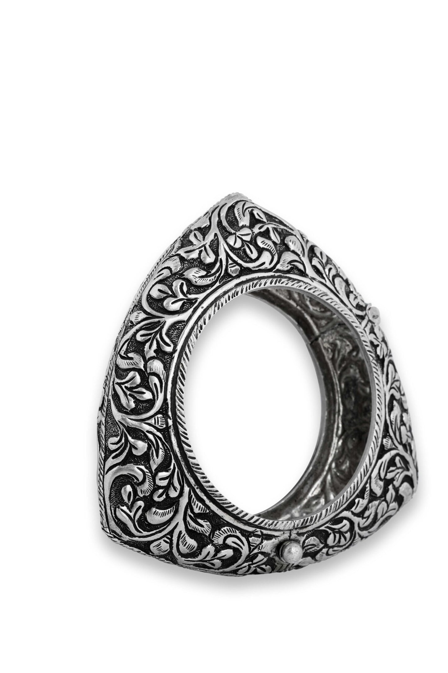 Chitai Work Triangle Silver Kada image 2