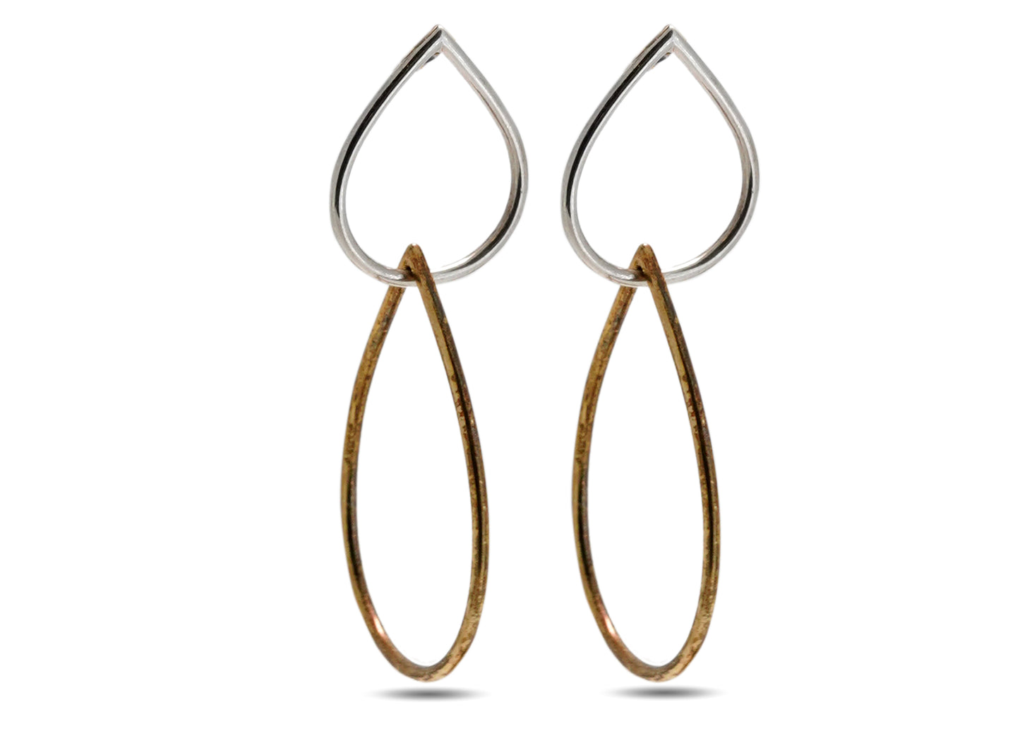 925 Silver Teardrop Duo Earrings image 0