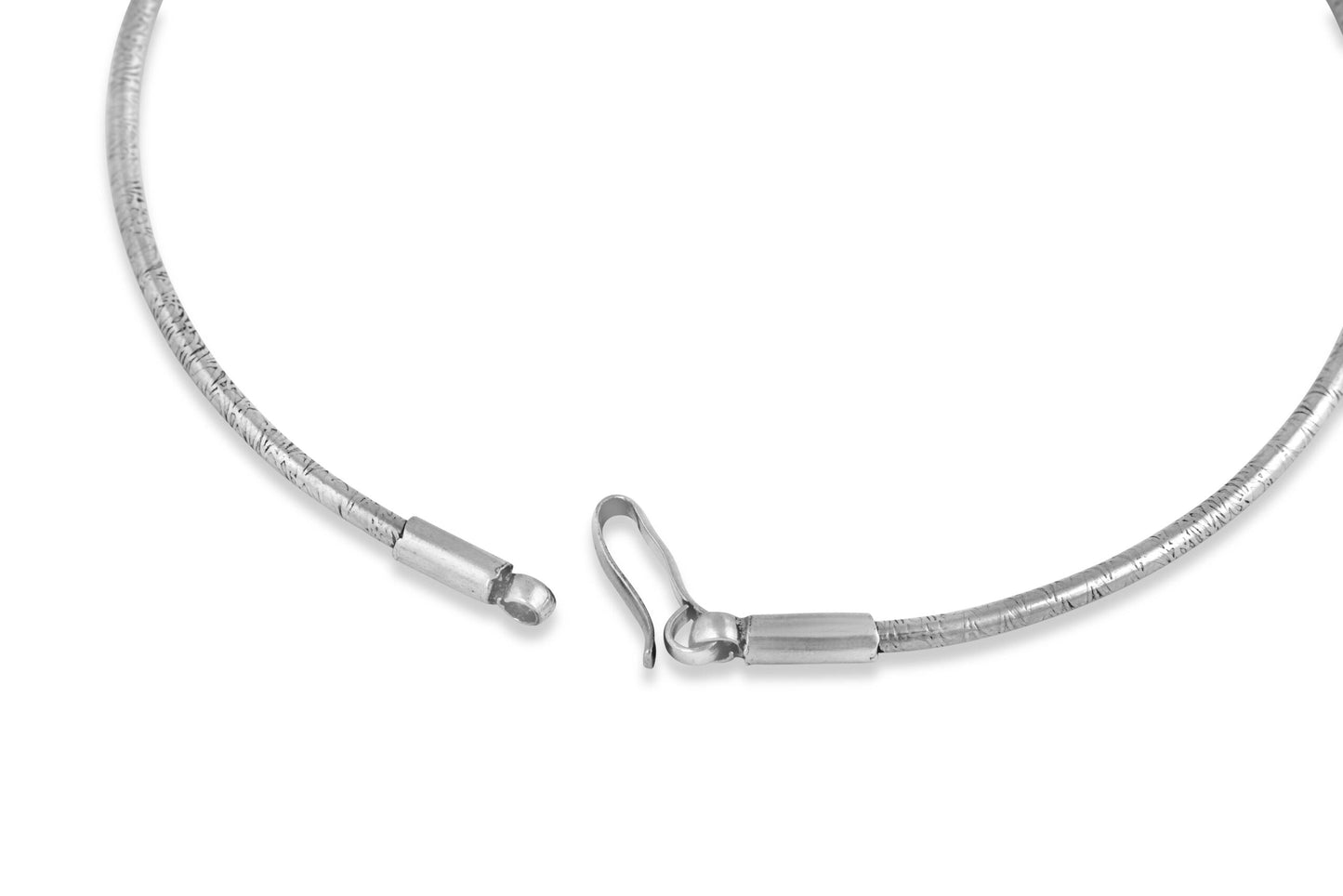 925 Sterling Silver Shibari Neck Cuff ,Hasli Necklace image 2