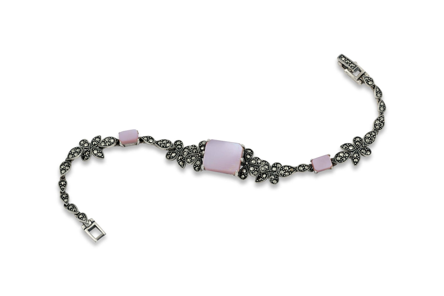 Pastel Pink Sterling Silver Bracelet image 0