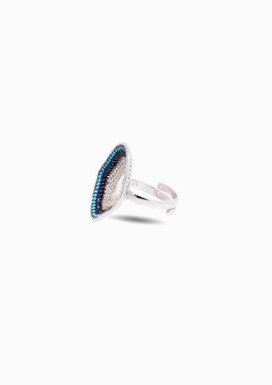 925 Silver Evil Eye Ring image 1