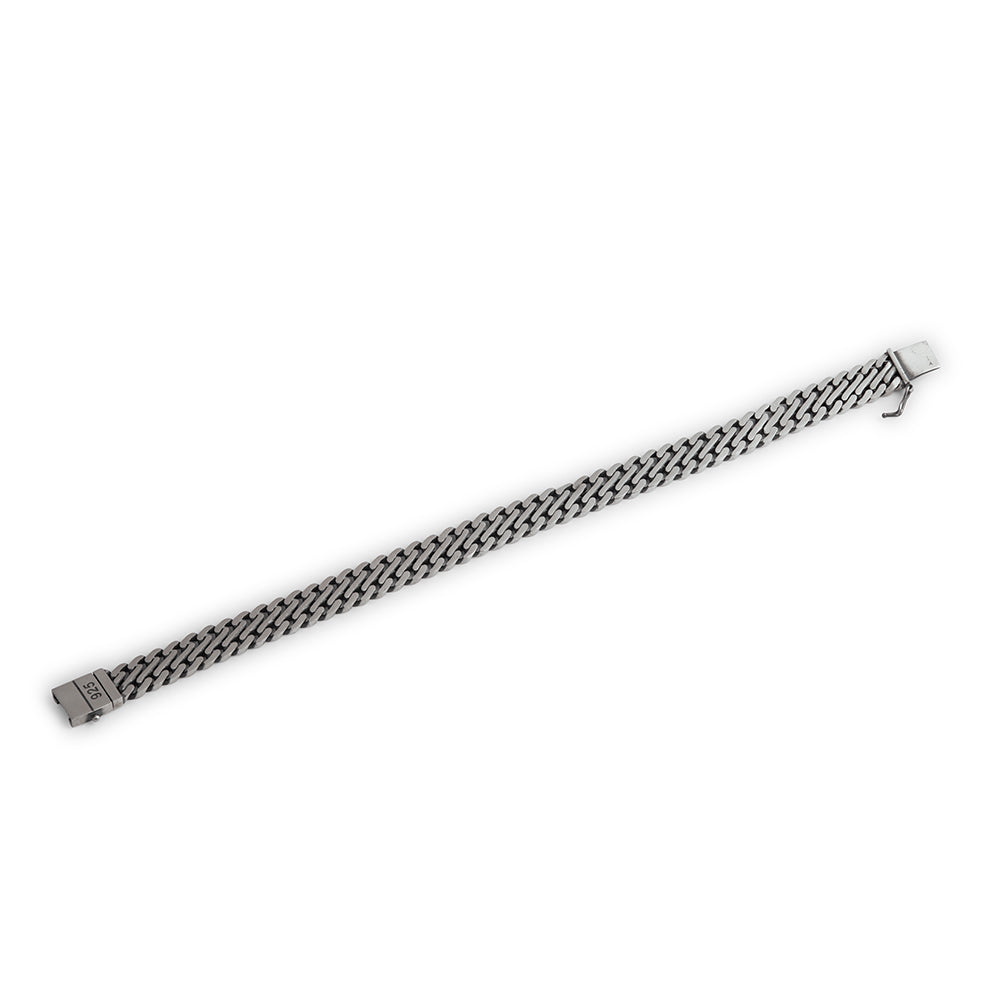 John Hardy Inspired Wide Woven Silver Bracelet