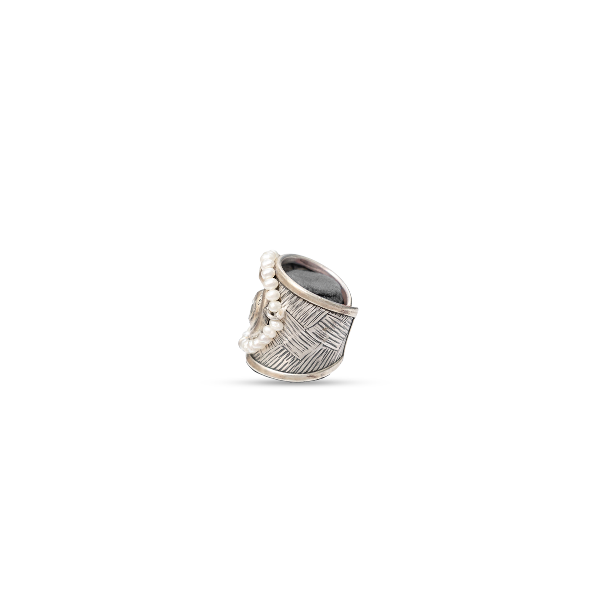 92.5 Silver Swan Pearl Ring