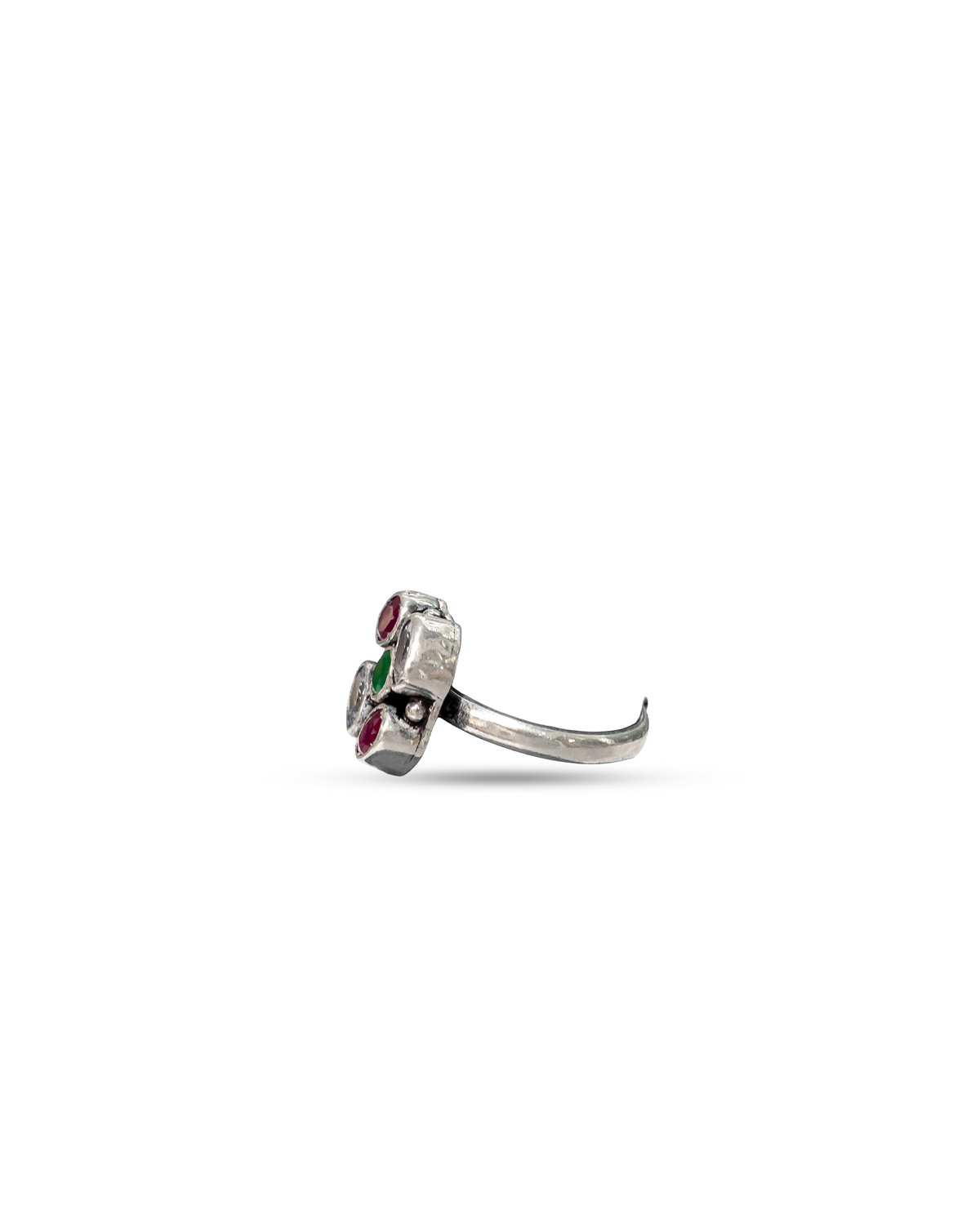 925 Silver Multi-Gemstone Toe Ring Pair