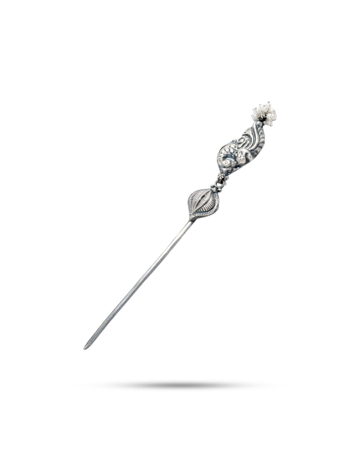 92.5 Silver Peacock Hair Pin