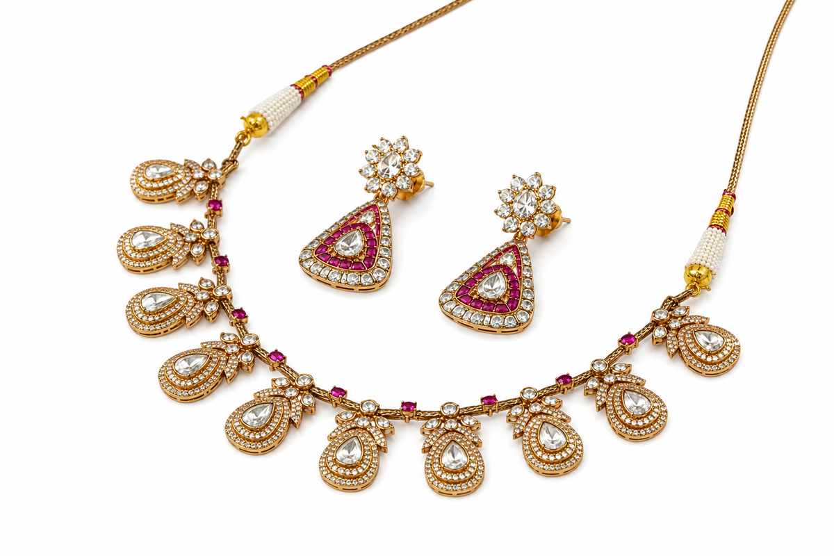 92.5 KUMUD EARRING & NECKLACE SET