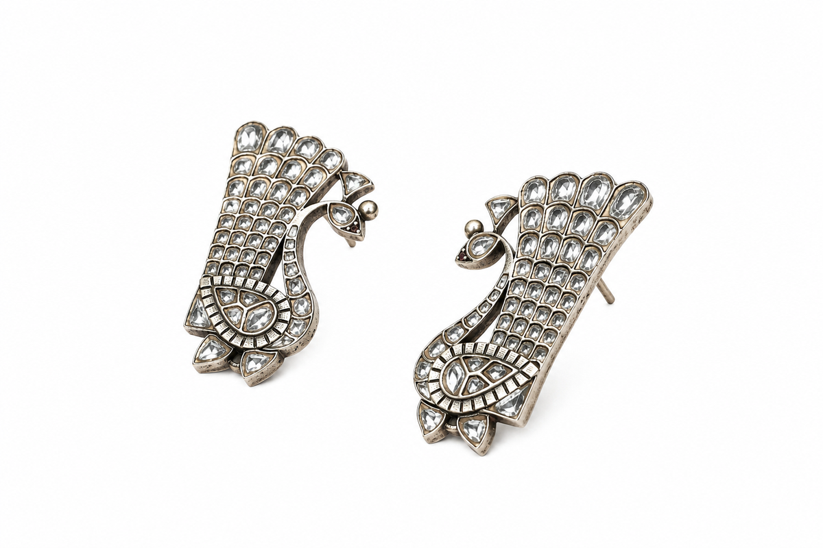 92.5 Mayura Jaal Earrings